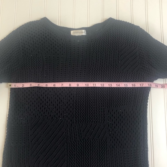 Christopher and Banks dark navy blue open knit sweater - Picture 8 of 8